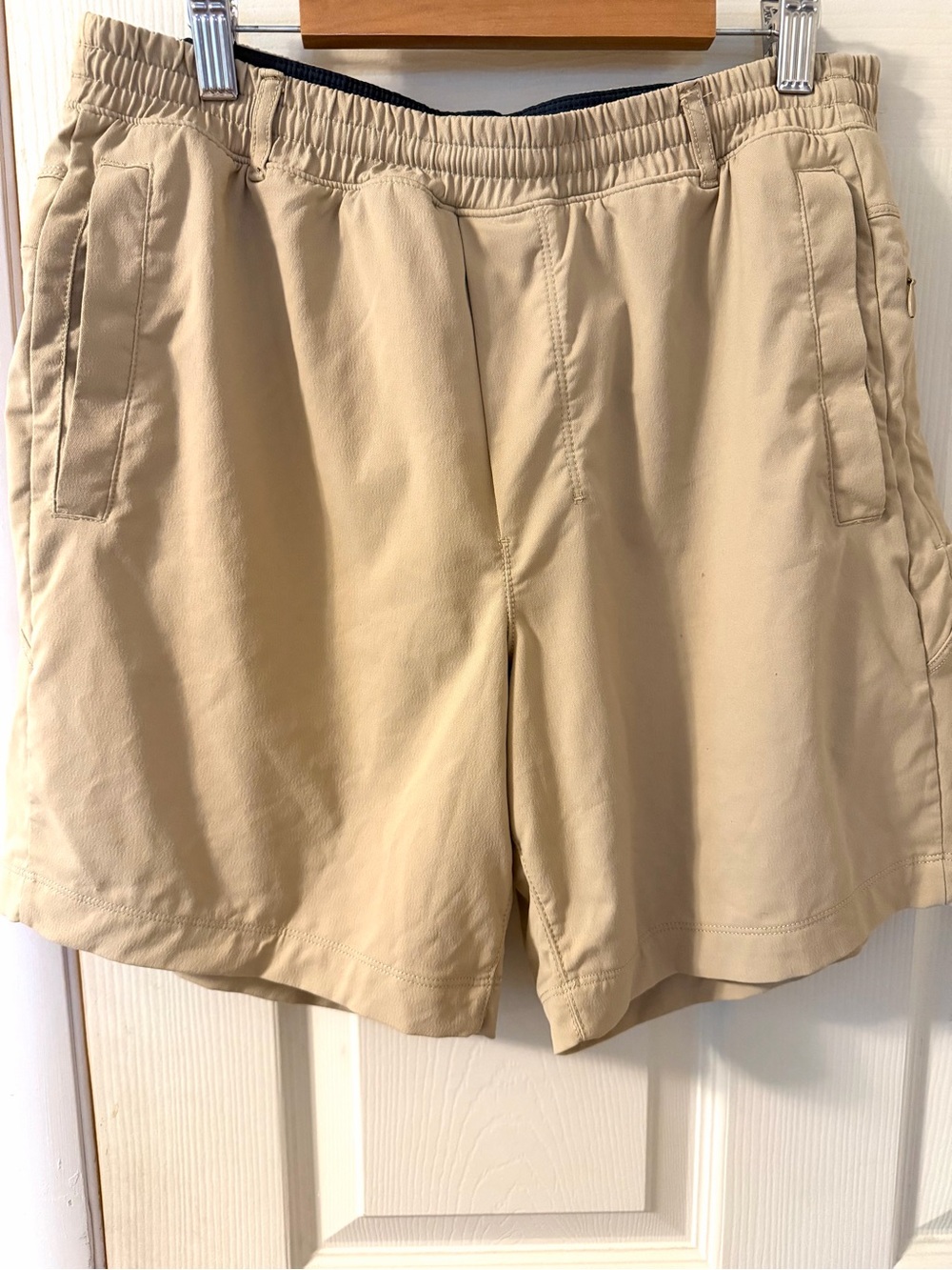 Birddogs Beige F Elastic-Waist Athletic Men's Shorts Regular Size Large